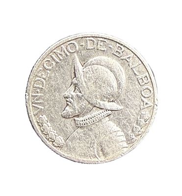 1932 Panama 1/10 Balboa Silver Coin