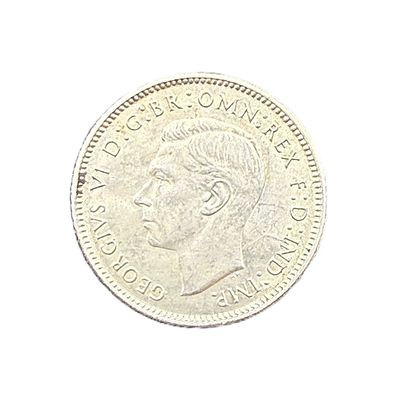 1943-S Australia Silver Sixpence King George VI WWII Era