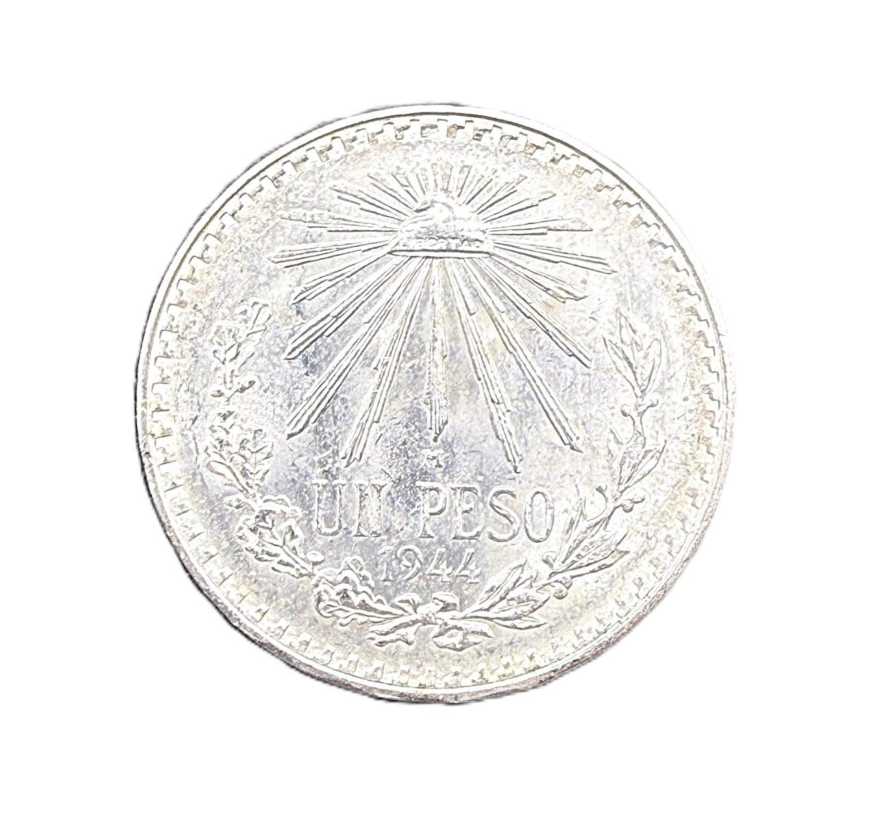 1944 Mexico 1 Peso Silver Coin