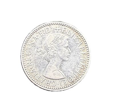 1955 Australian Silver Shilling Queen Elizabeth