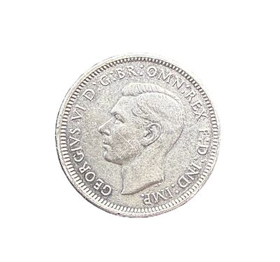 1943-S Australia Silver Shilling George VI Merino Ram