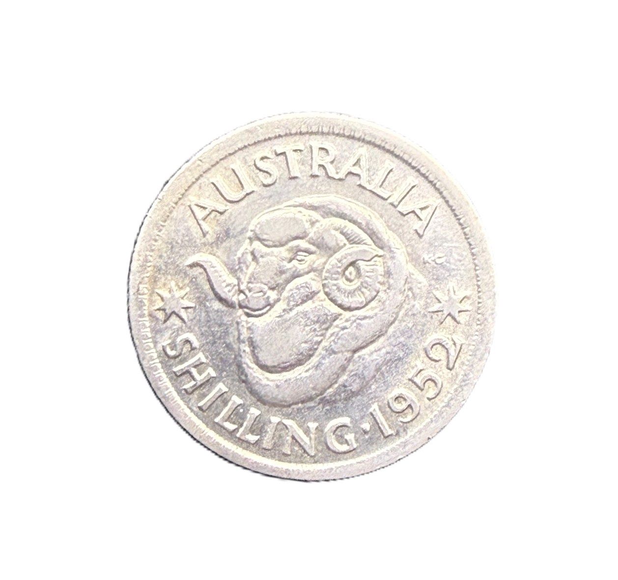 1952 Australia Silver Shilling George VI Merino Ram
