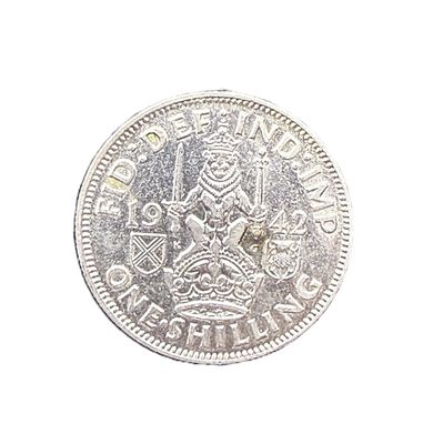 1942 Great Britain Silver Shilling Scottish Crest George VI