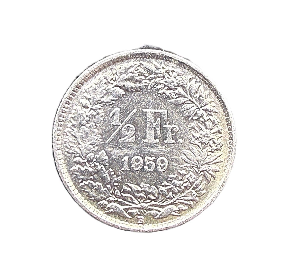 1959-B Switzerland 1/2 Franc Silver Coin