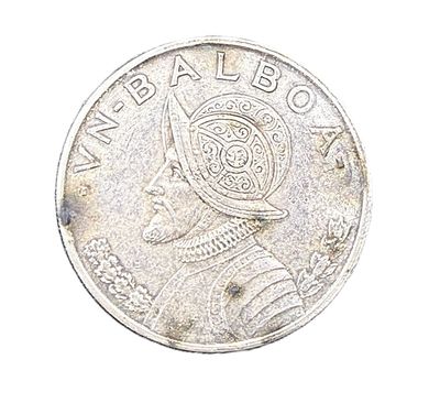 1934 Panama Silver 1 Balboa Vasco Núñez de Balboa