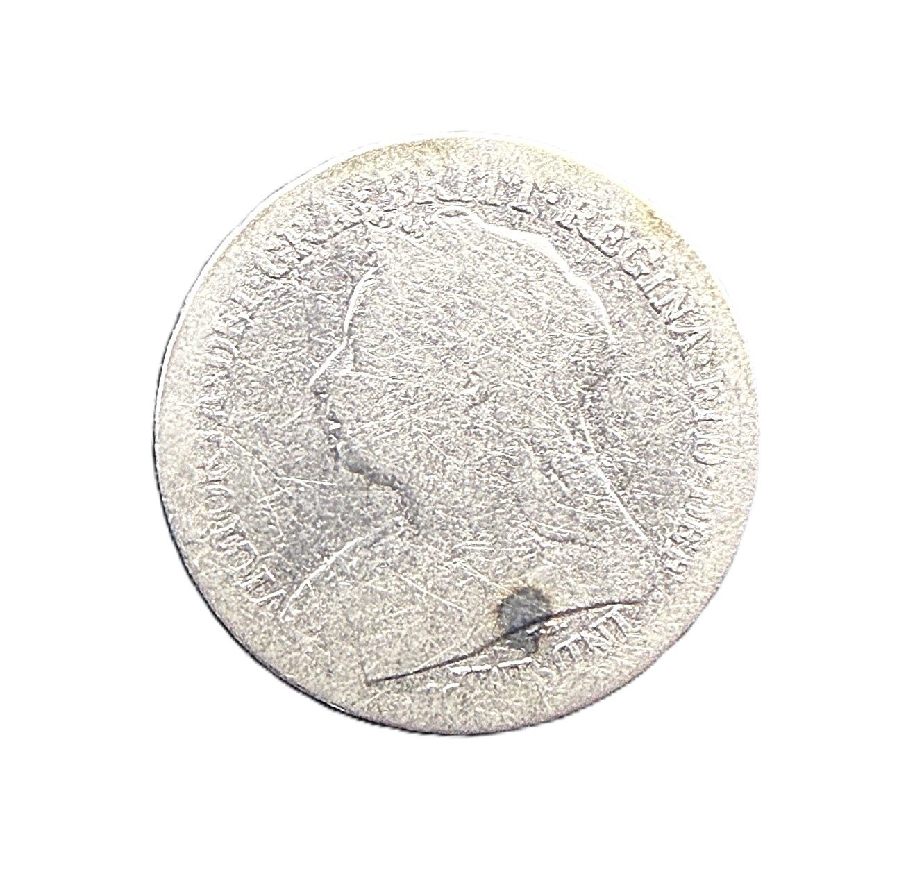 1900 Great Britain Silver 6 Pence Queen Victoria Veiled Head