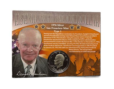 1976-S Bicentennial Silver Proof Eisenhower Dollar Type 1
