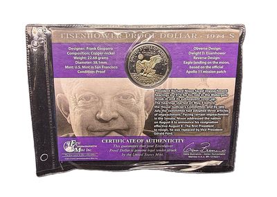 1974-S Eisenhower Dollar Clad Proof Copper-Nickel San Francisco Mint Collectible