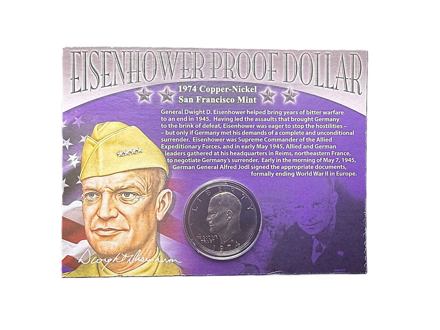 1974-S Eisenhower Dollar Clad Proof Copper-Nickel San Francisco Mint Collectible
