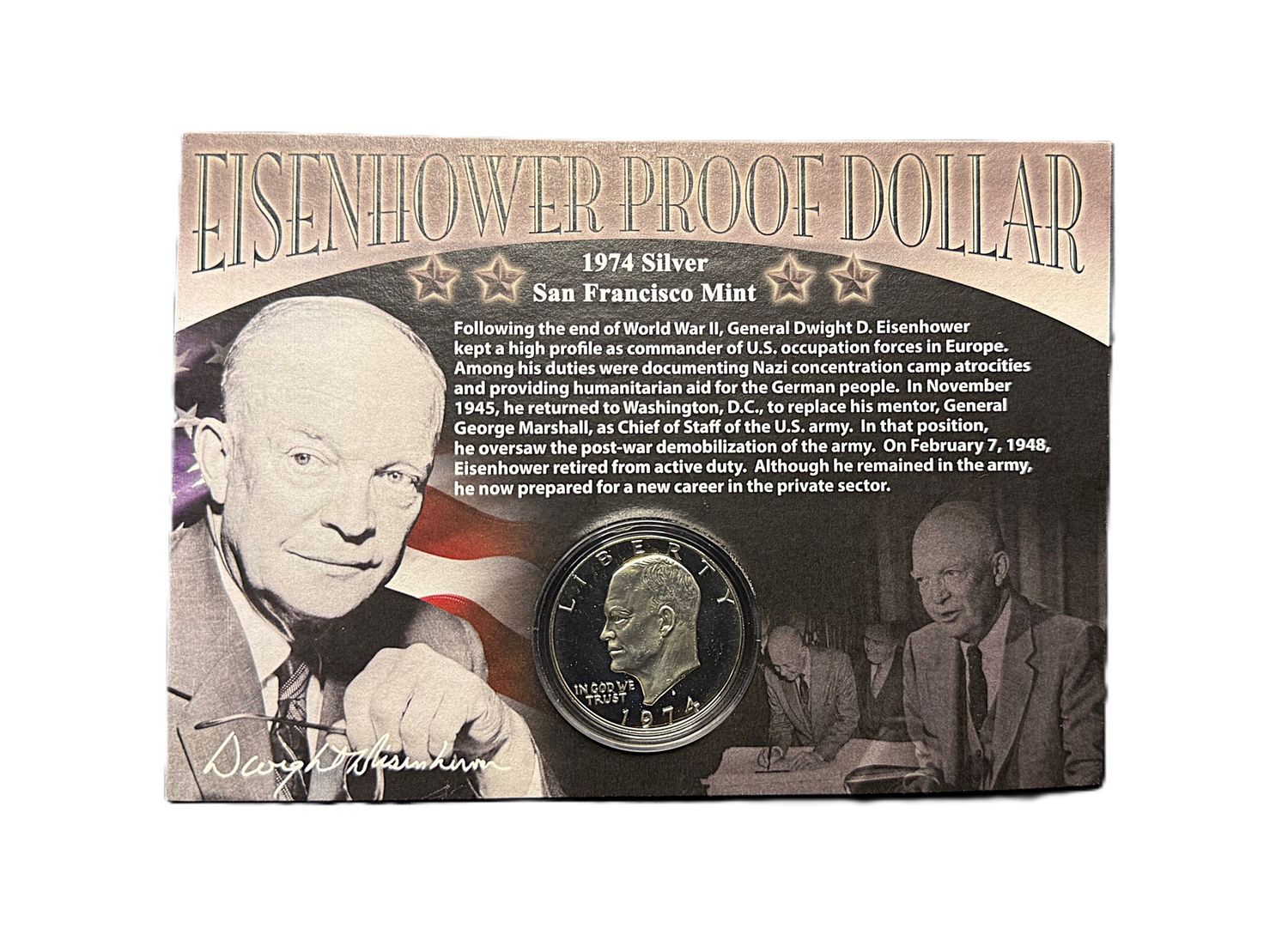 1974-S Eisenhower Silver Dollar 40% Silver Proof San Francisco Mint Collectible