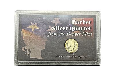 1907-D Barber Silver Quarter Dollar - Historic Denver Mint Issue