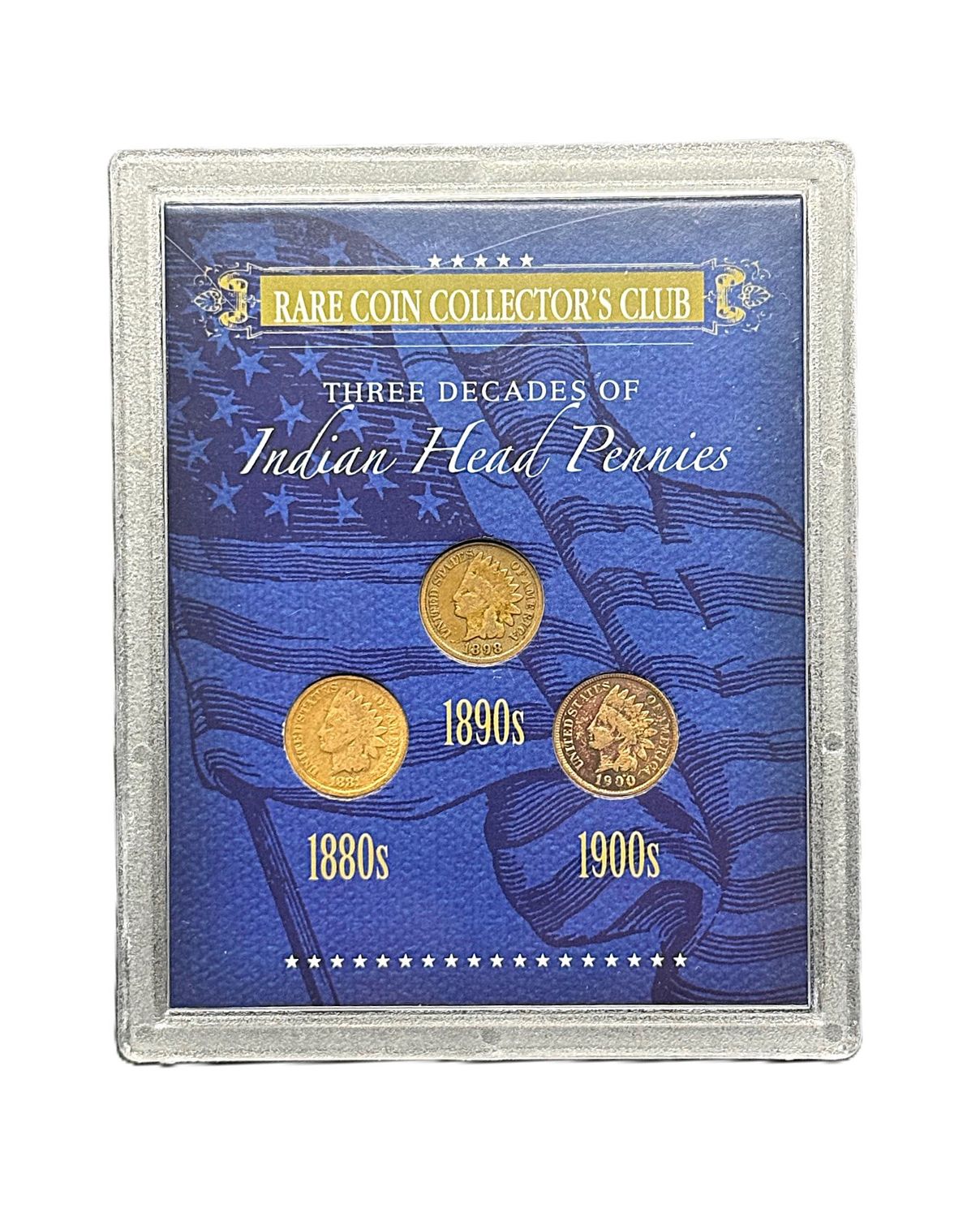 Three Decades of Indian Head Pennies Set - 1881, 1898, 1900