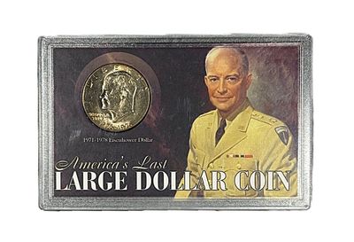 1976 Bicentennial Eisenhower Dollar - America's Last Large Dollar Coin in Collector's Holder