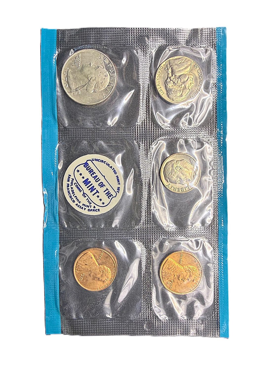 1970 San Francisco Assay Office Souvenir Uncirculated Coin Set with Mixed Mint Marks