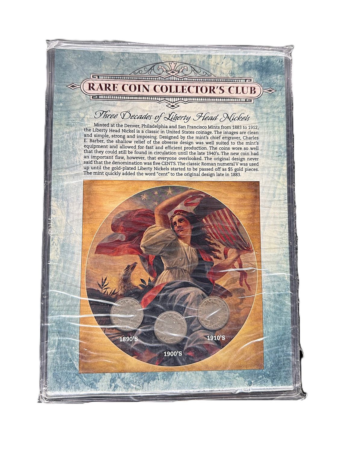 1890 1900 1910 Liberty Head “V” Nickel Three Decades Collection Set - Rare Coin Collector’s Club