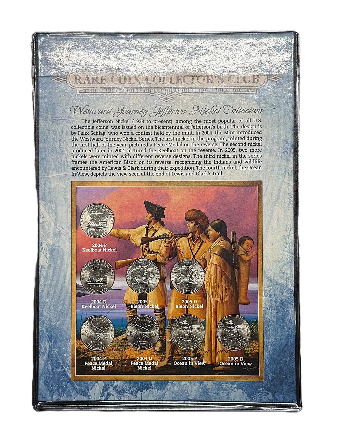 Westward Journey Jefferson Nickel 8-Coin P&amp;D Collection - Rare Coin Collector’s Club