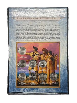 Westward Journey Jefferson Nickel 8-Coin P&amp;D Collection - Rare Coin Collector’s Club