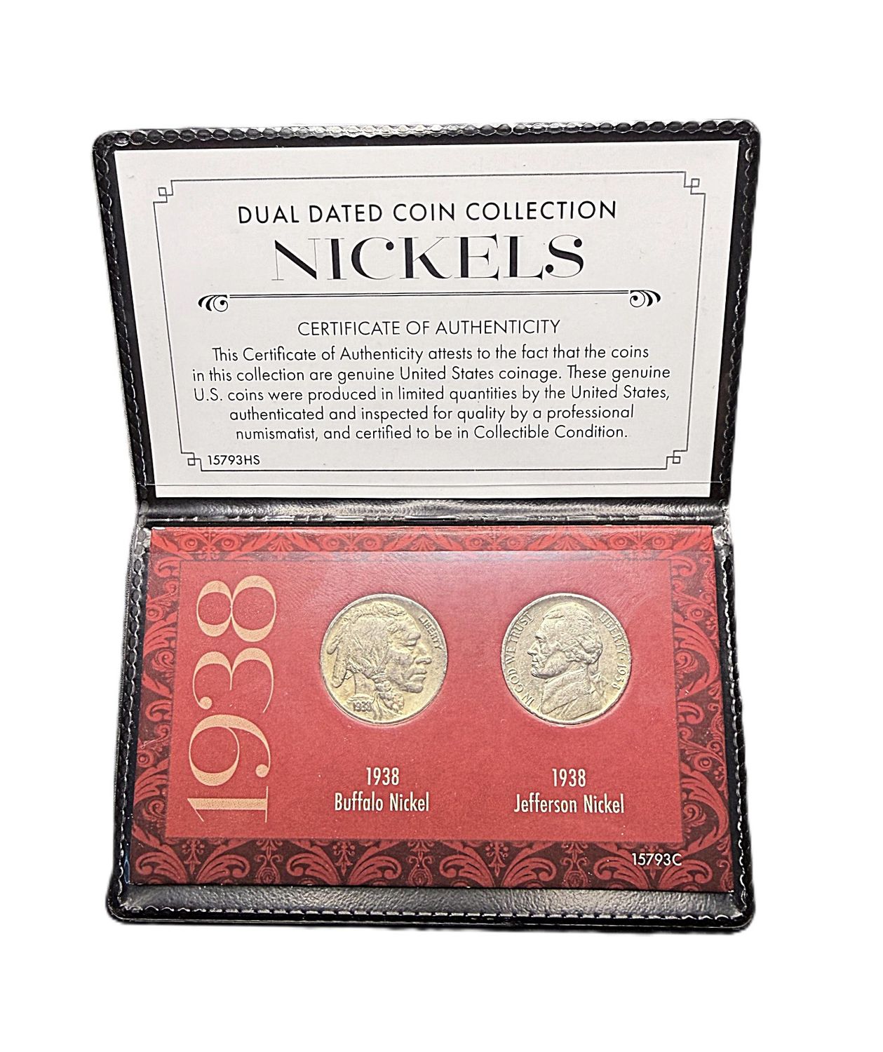 1938 Dual Dated Nickel Collection - Historic Last Buffalo and First Jefferson Nickels