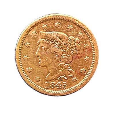 1845 Braided Hair Large Cent- XF