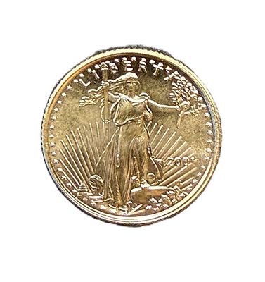 2001 1/10 oz American Gold $5 Half Eagle Gold Coin