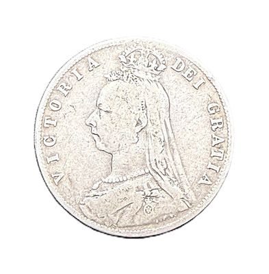1891 Great Britain Queen Victoria Jubilee Head Silver Half Crown