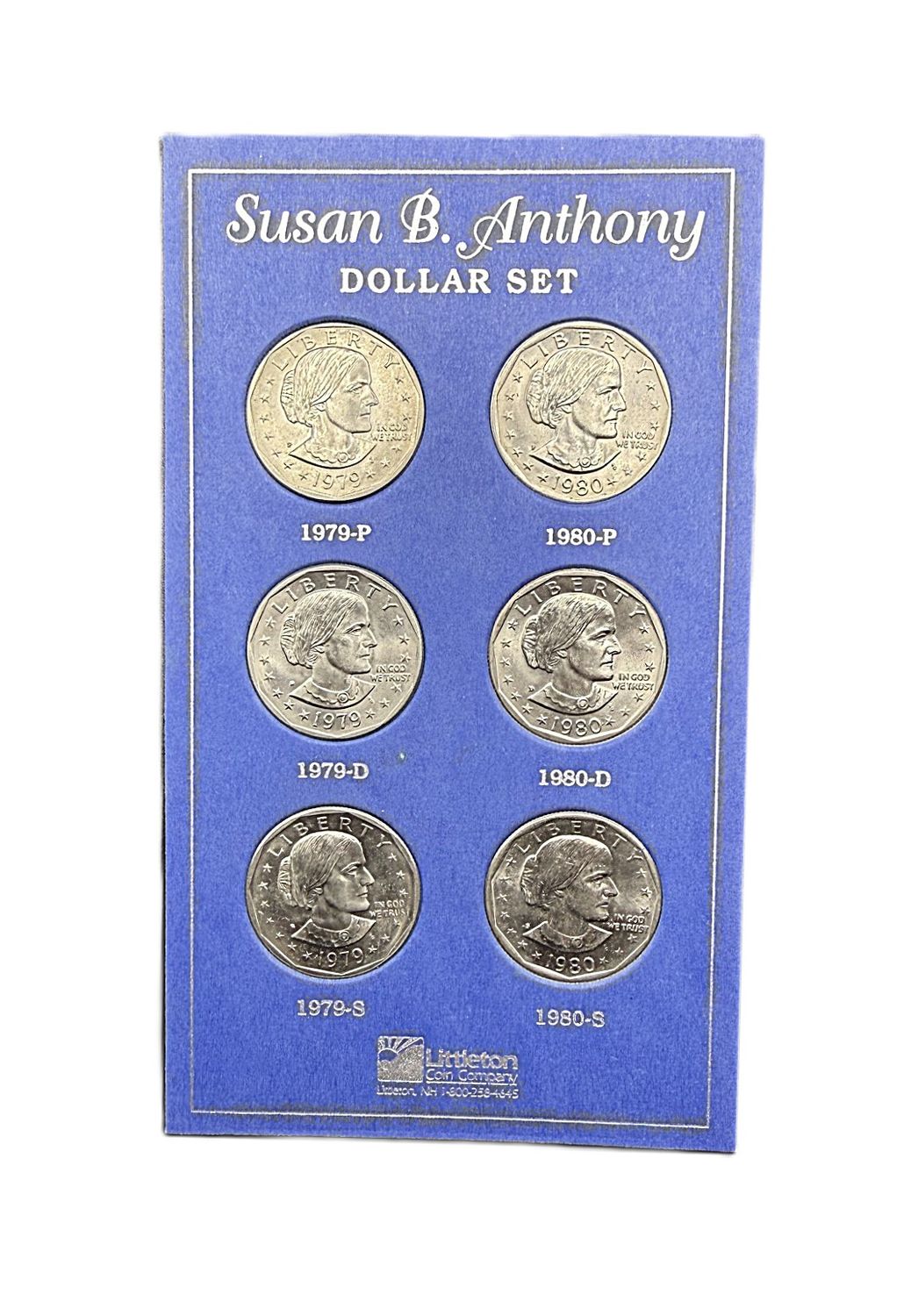 1979-1980- P-D-S Susan B. Anthony Dollar Complete 2-Year Set-  Uncirculated