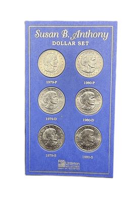 1979-1980- P-D-S Susan B. Anthony Dollar Complete 2-Year Set-  Uncirculated