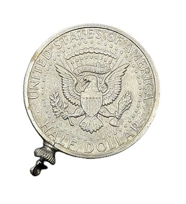 1964 Kennedy Half Dollar in Sterling Silver Bezel