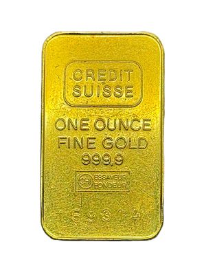 1oz Credit Suisse Gold Bar 999.9 Fine