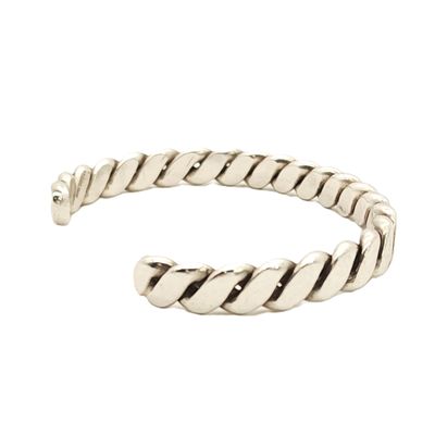 Sterling Silver 3/4 Twisted Cuff Bangle