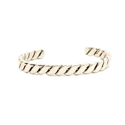Sterling Silver 3/4 Twisted Cuff Bangle