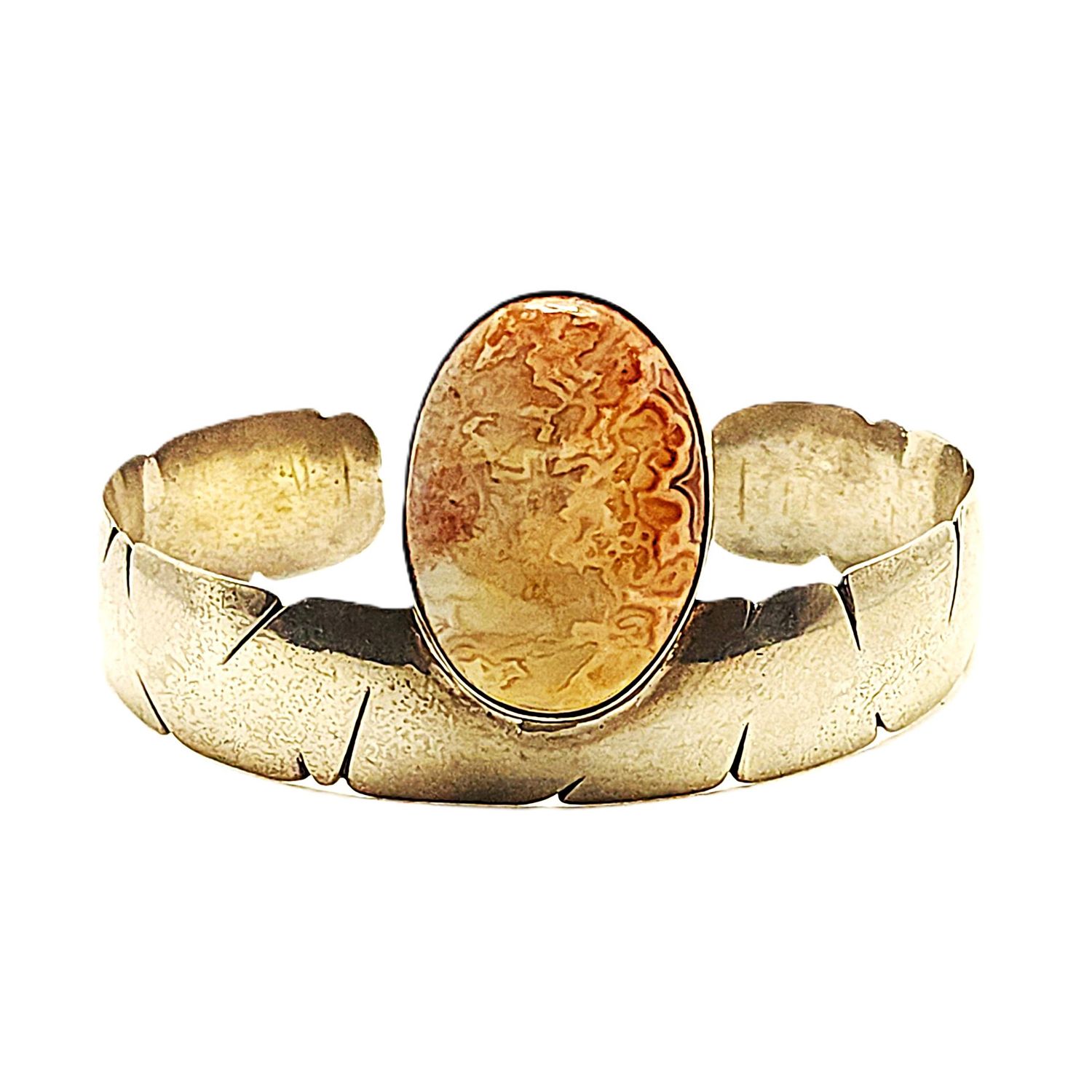 Sterling Silver Pink Rhodochrosite Cuff Bracelet