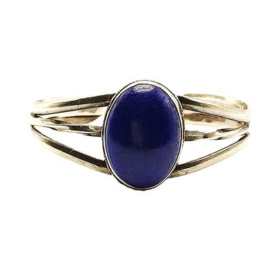Sterling Silver Blue Lapis Cuff Bracelet