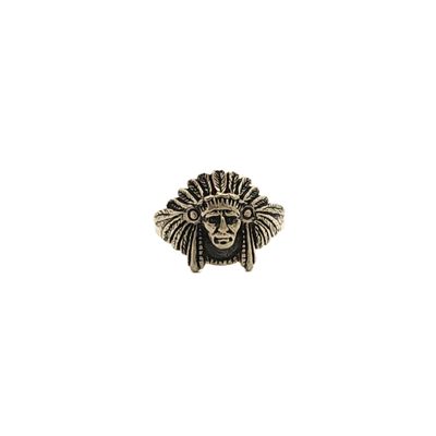 Sterling Silver Indian Head Ring- Size: 6