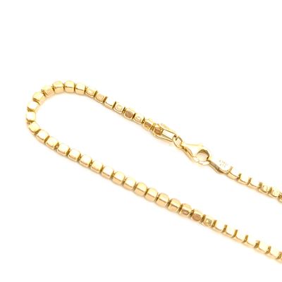 Sterling Silver Goldtone Venetian Link Bracelet- Size: 7.5"