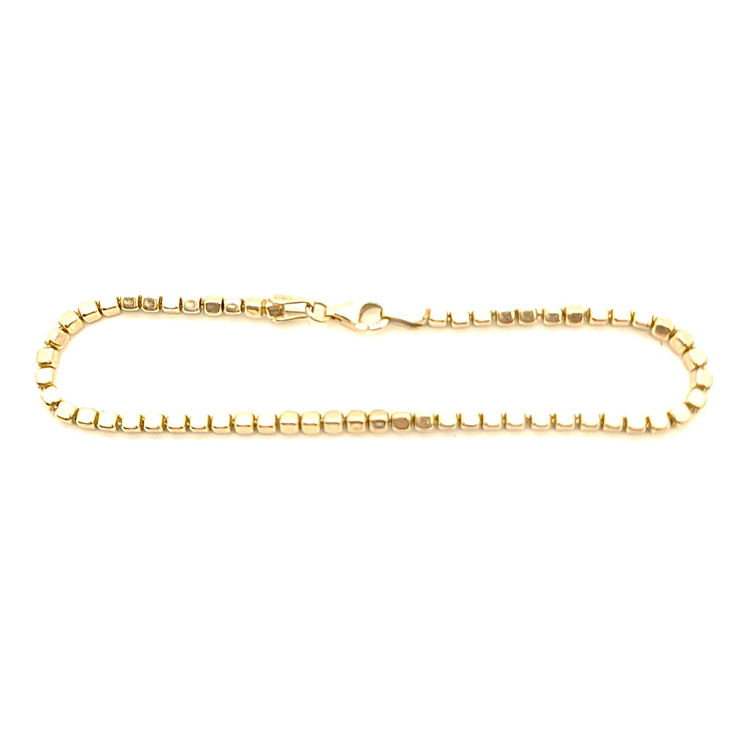 Sterling Silver Goldtone Venetian Link Bracelet- Size: 7.5"