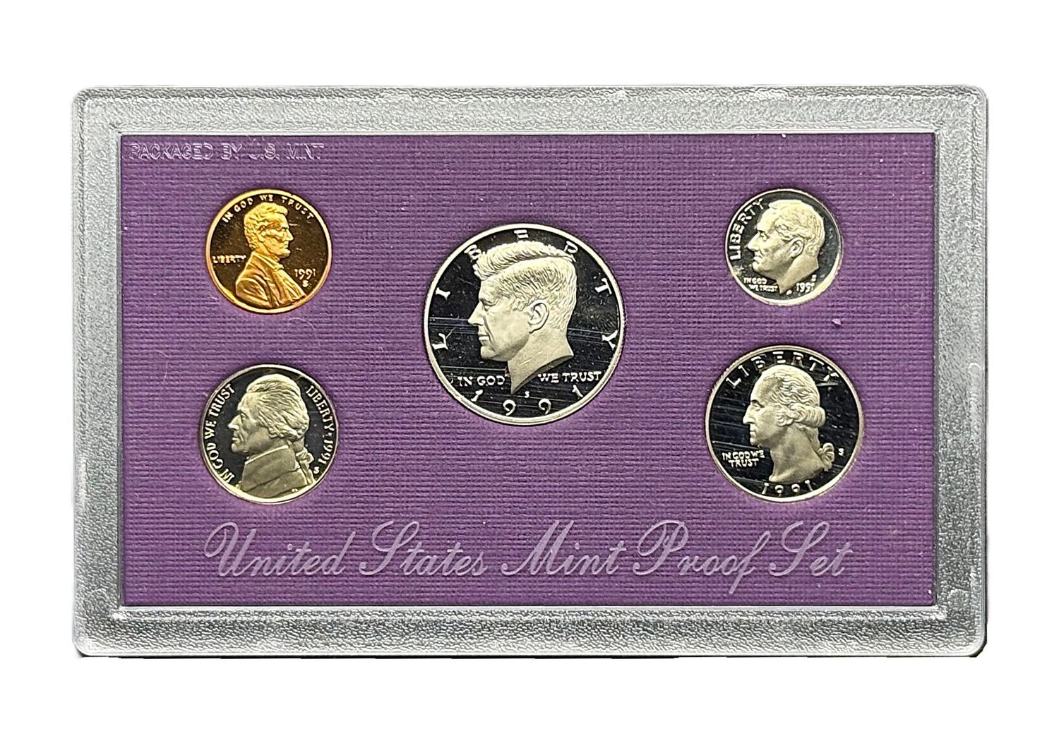 1991-S United States Mint 5-Coin Clad Proof Set OGP COA