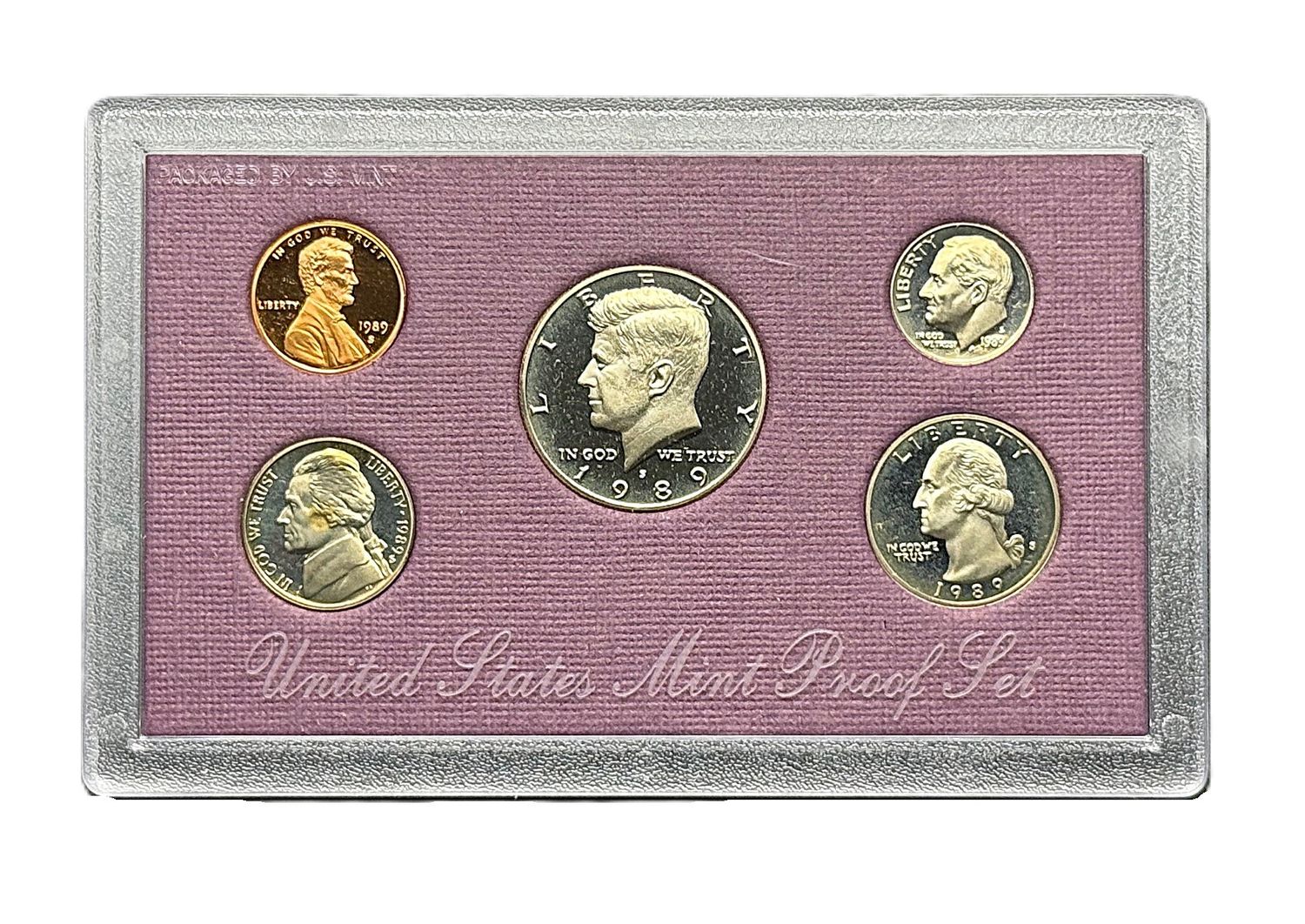 1989-S United States Mint 5-Coin Clad Proof Set OGP COA