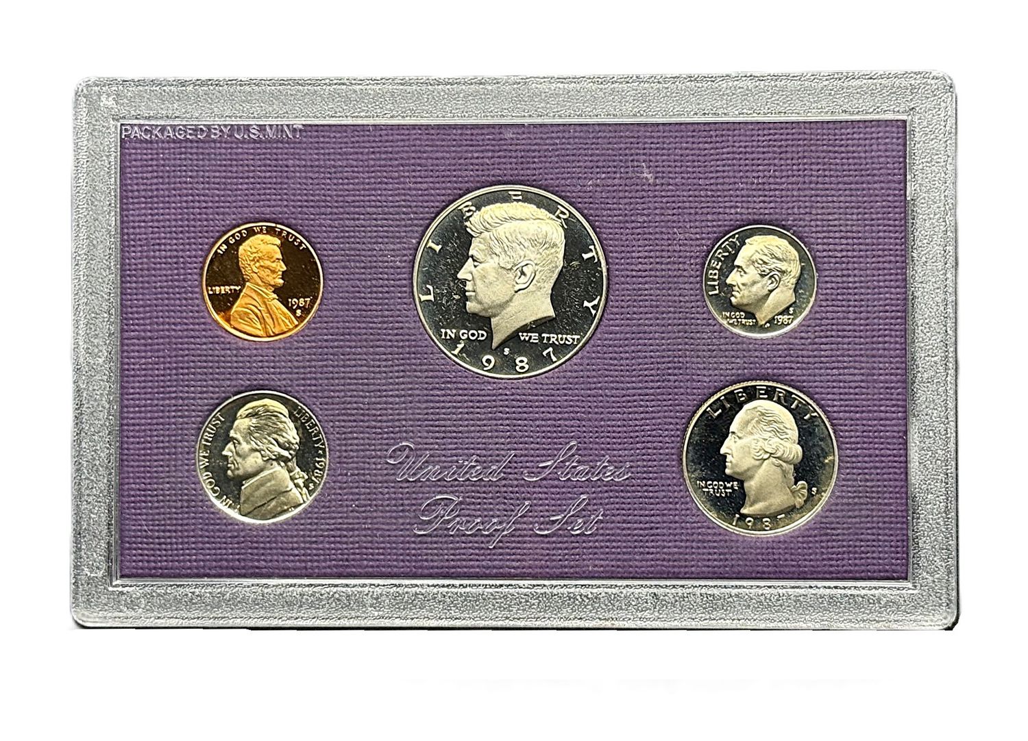 1987-S United States Mint 5-Coin Clad Proof Set OGP COA