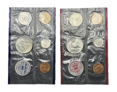 1962-P&amp;D US Mint Set- Philadelphia &amp; Denver- Uncirculated- OGP