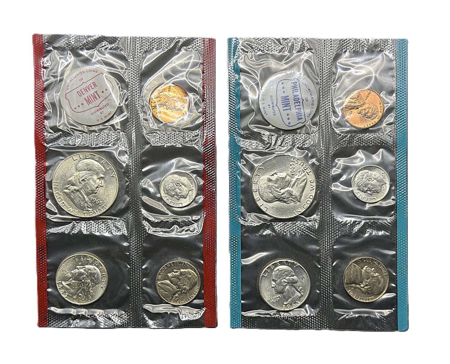 1963 P&amp;D United States Mint 10-Coin Uncirculated Set OGP