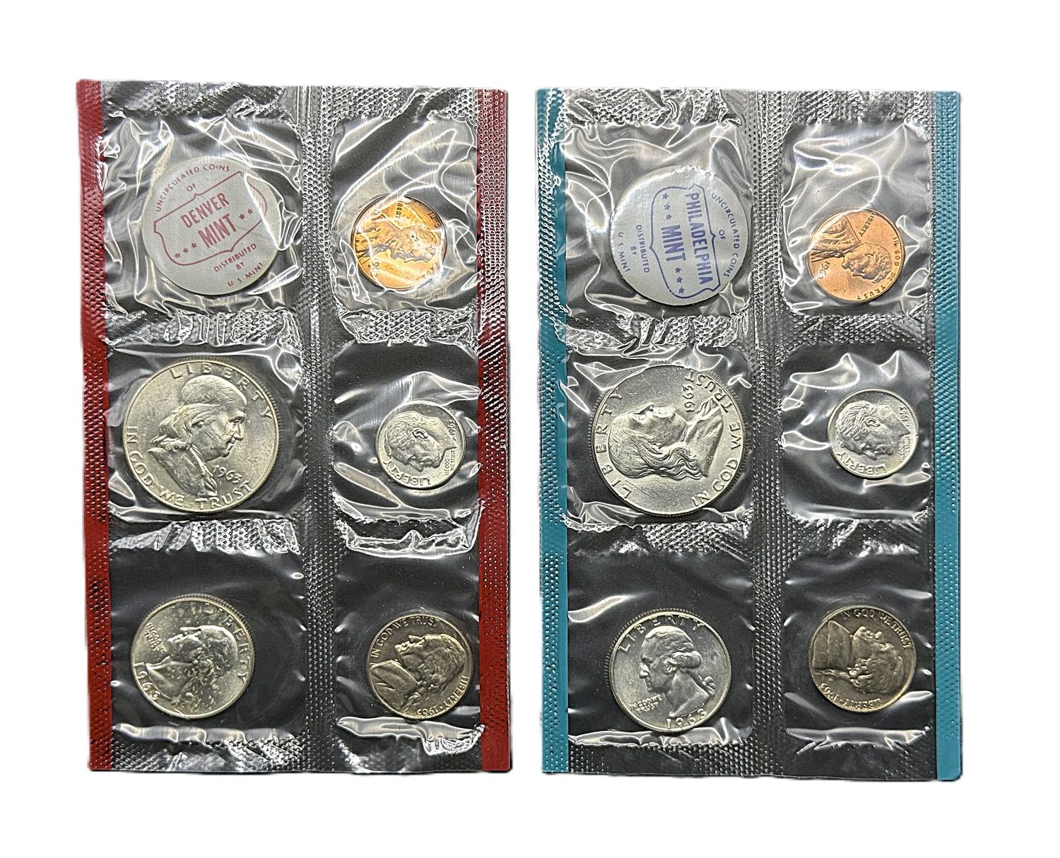 1963-P&amp;D US Mint Set- Philadelphia &amp; Denver- Uncirculated- OGP