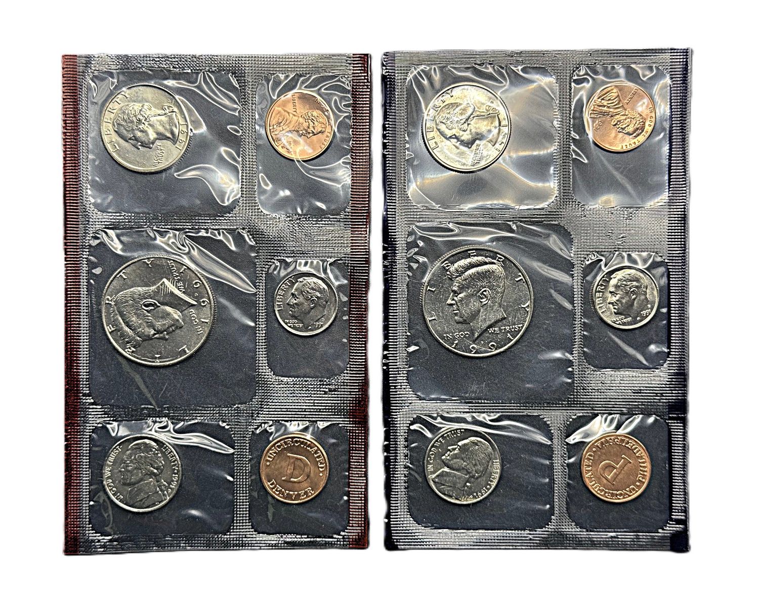 1991 P&amp;D United States Mint 10-Coin Uncirculated Set OGP