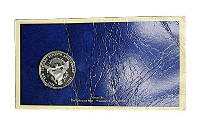 1982 Columbia Mint Washington Silverpiece George Washington 250th Anniversary 1 oz .999 Silver Proof Round