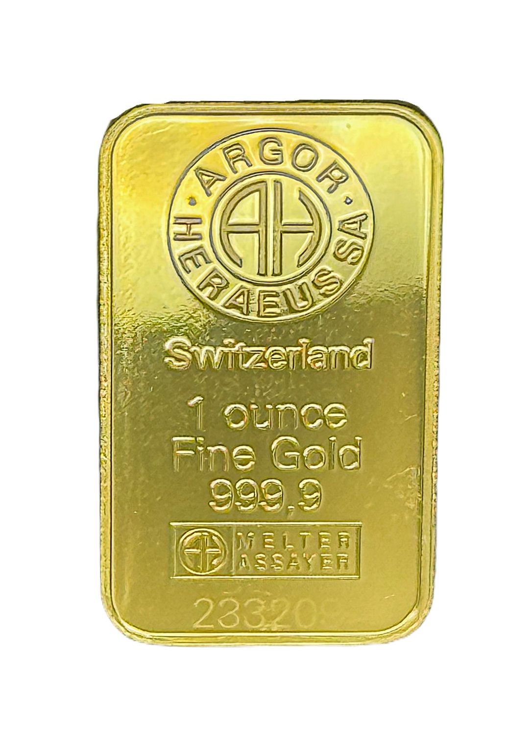 Argor-Heraeus 1 oz .9999 Fine Gold Bullion Bar