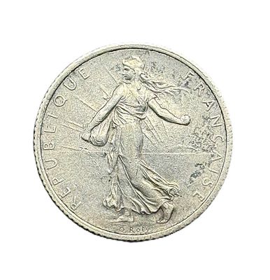 1917 France 1 Franc Silver Coin