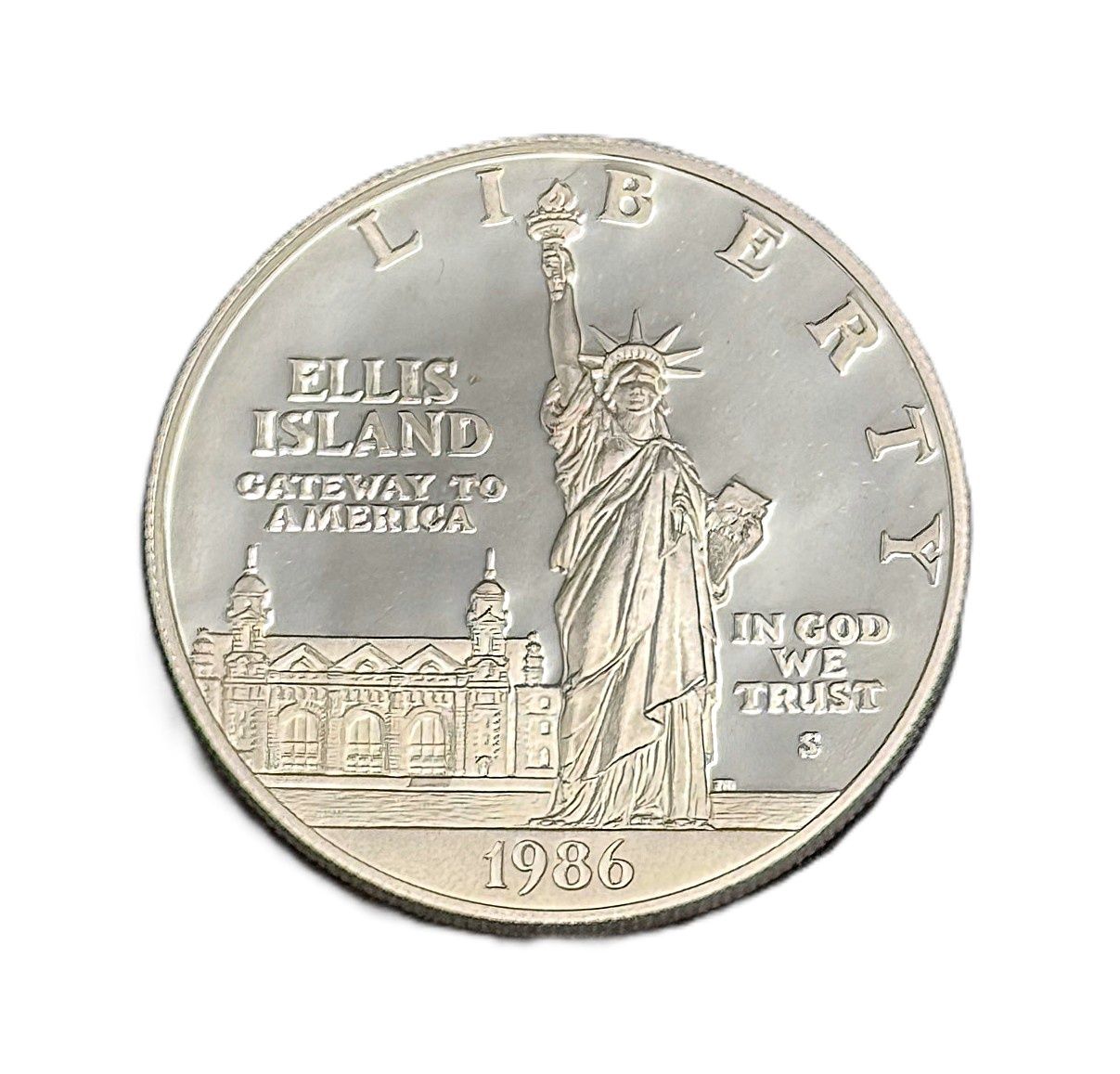 1986-S Statue of Liberty Ellis Island Commemorative Silver Dollar