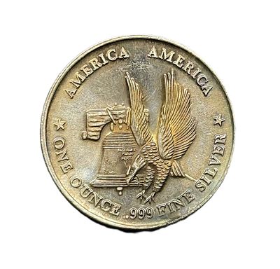 Liberty Bell /Eagle- 1oz- .999 Fine- Silver Round