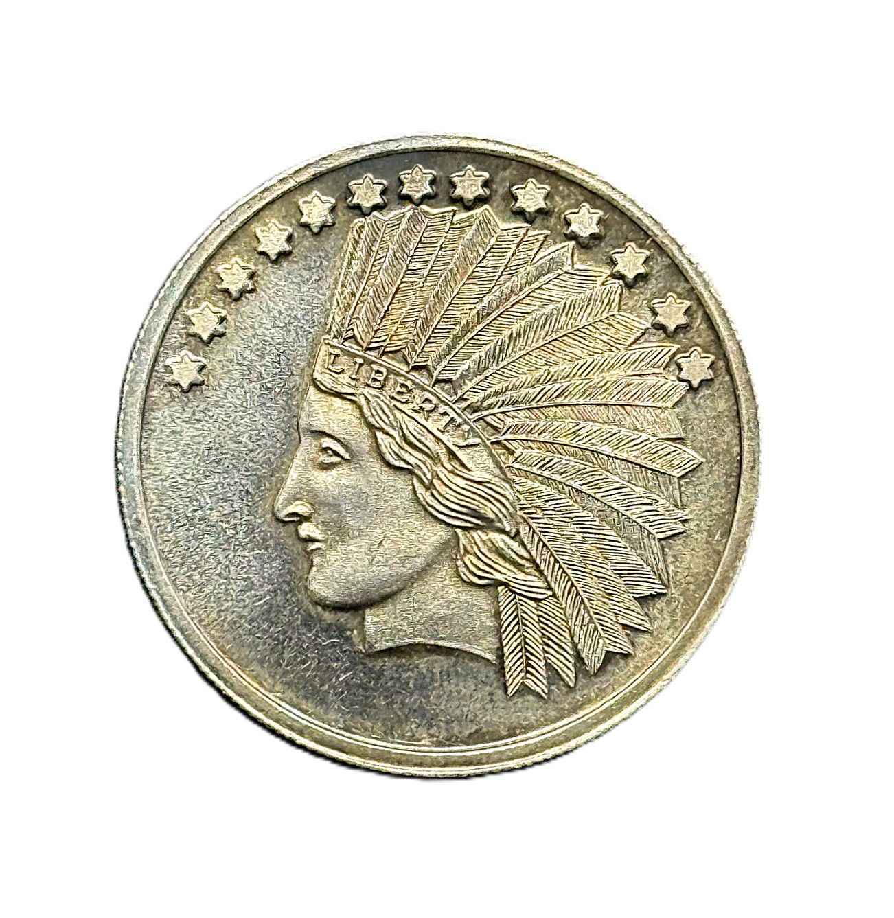 Indian Head/Eagle Silver Round- SilverTowne- 1oz-  .999 Fine
