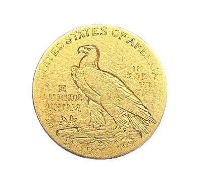 1912 Indian Head $2.50 Quarter Eagle Gold Coin